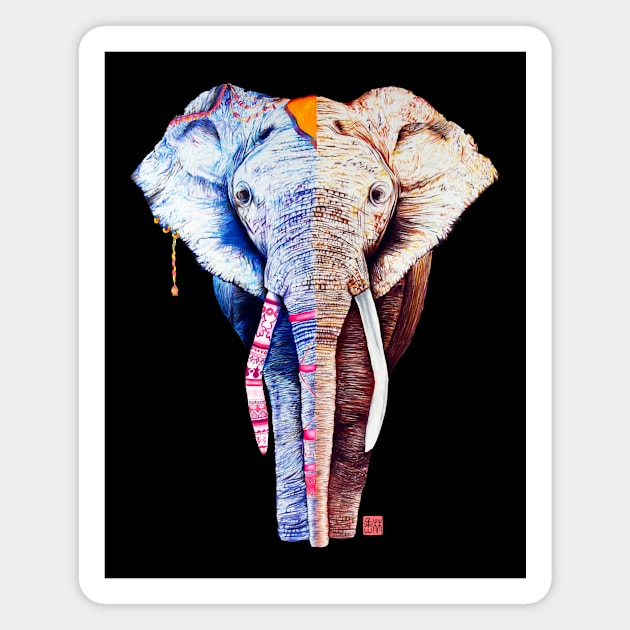 circus safari elephant Magnet by rosie lam